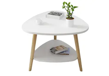 Konferenční stolek PAMMACHIO, bílá/borovice