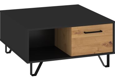 Konferenční stolek PRUDHOE 2D, černá/dub artisan