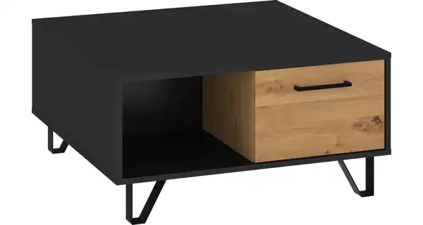 Konferenční stolek PRUDHOE 2D, černá/dub artisan