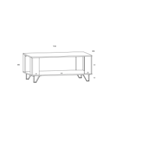 Konferenční stolek PRUDHOE, černá/bílý lesk, 5 let záruka