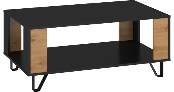 Konferenční stolek PRUDHOE, černá/dub artisan, 5 let záruka