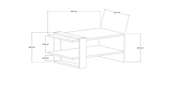 Konferenční stolek ŘEHOŘ, dub/antracit
