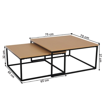 Konferenční stolek RISOP, buk/černá