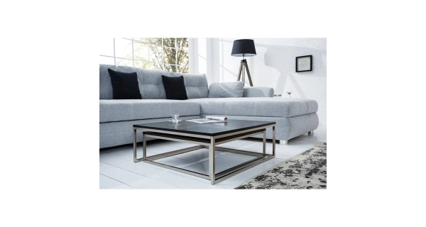 Konferenční stolek RISOP, černá/chrom