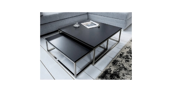 Konferenční stolek RISOP, černá/chrom