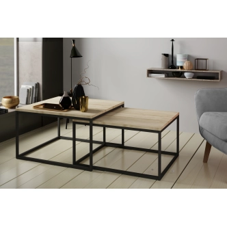 Konferenční stolek SERBAN 2 v 1, dub sonoma