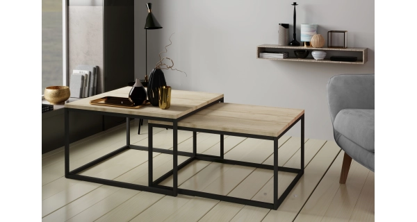 Konferenční stolek SERBAN 2 v 1, dub sonoma