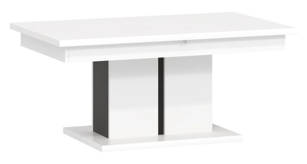Konferenční stolek SIGOURNEY, bílá/černá