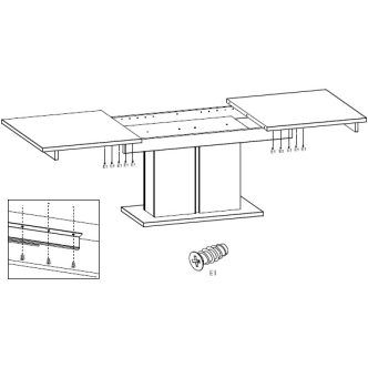 Konferenční stolek SIGOURNEY, bílá/černá