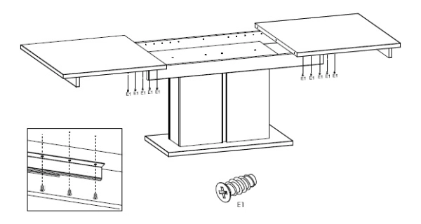 Konferenční stolek SIGOURNEY, bílá/černá