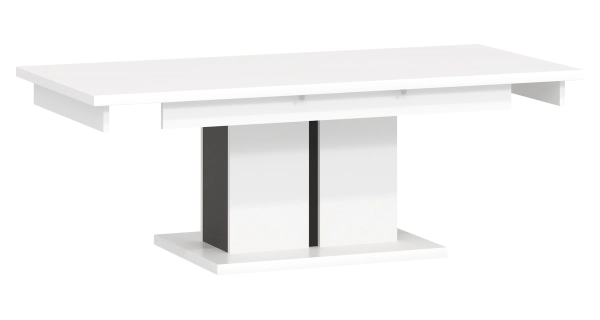 Konferenční stolek SIGOURNEY, bílá/černá