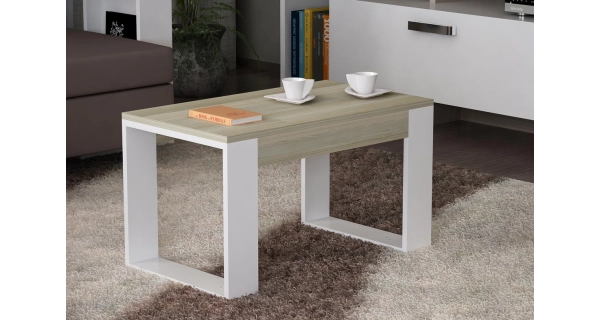 Konferenční stolek SOBEK, bílá/cordoba