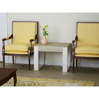 Konferenční stolek SOBEK, bílá/cordoba