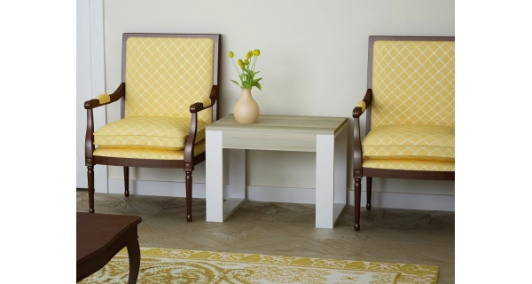 Konferenční stolek SOBEK, bílá/cordoba