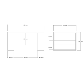 Konferenční stolek SORTELON, mramor