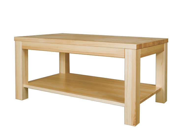 Konferenční stolek HELOGAL, 100x50x60 cm, masiv borovice, moření: …