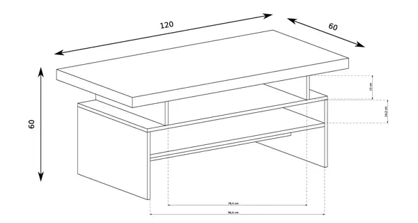 Konferenční stolek SWED S13, jasan tmavý
