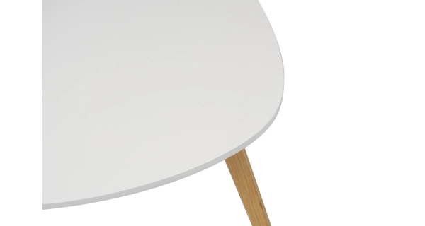 Konferenční stolek TERELXER 55, bílá/bambus