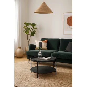 Konferenční stolek TERUM, černá/kov