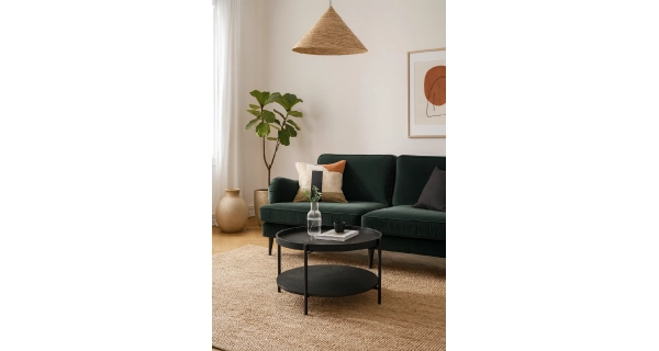 Konferenční stolek TERUM, černá/kov