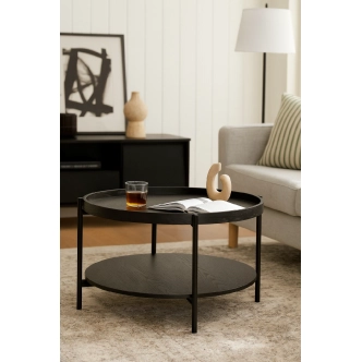 Konferenční stolek TERUM, černá/kov