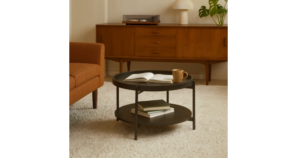 Konferenční stolek TERUM, černá/kov