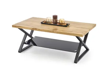 Konferenční stolek TONGOY typ II, dub přírodní/černá