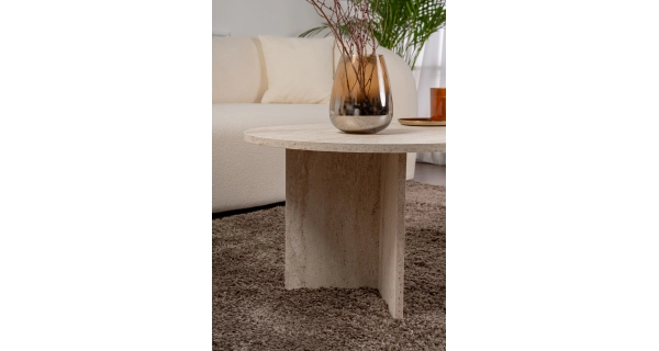 Konferenční stolek TORLON, travertin