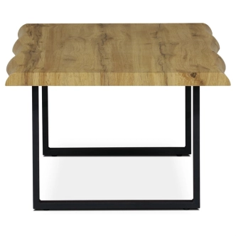 Konferenční stolek TORSAR, divoký dub, černý kov