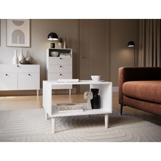 Konferenční stolek TORVIAN 60, bílá