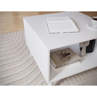 Konferenční stolek TORVIAN 60, bílá