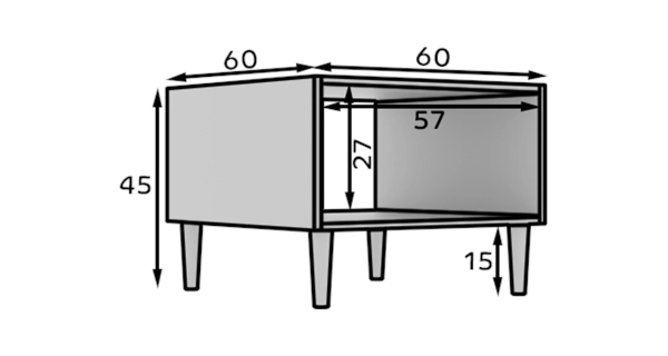 Konferenční stolek TORVIAN 60, bílá