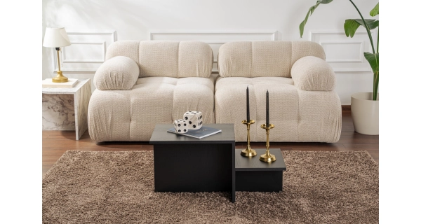 Konferenční stolek TORVON, černé dřevo