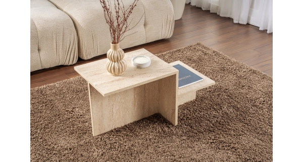 Konferenční stolek TORVON, travertin