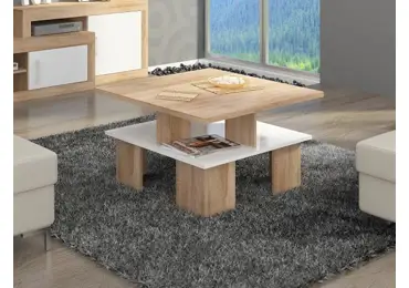 Konferenční stolek TRAFALGAR A, dub sonoma/bílý lesk