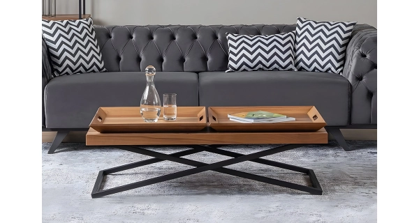 Konferenční stolek TRISAL, vlašský ořech