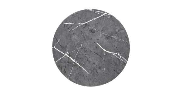 Konferenční stolek URVIK, šedý mramor/černá