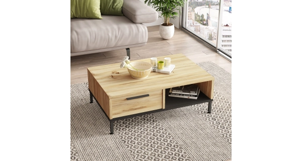 Konferenční stolek VALTON, dub/černá