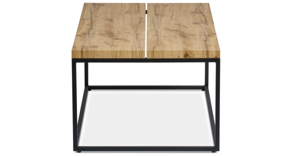 Konferenční stolek VELVEL, dub divoký/ černý