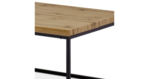 Konferenční stolek VELVEL, dub divoký/ černý