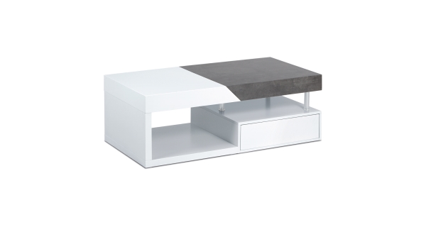 Konferenční stolek WITZIA, bílá/beton