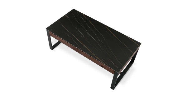Konferenční stolek YORFIR, černý mramor