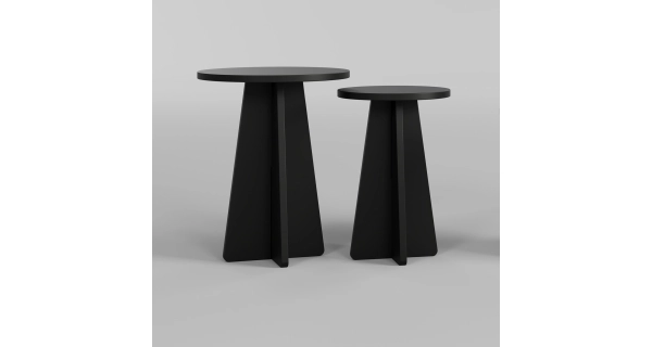 Konferenční stolek YORVER typ 2, černá - sada 2 ks