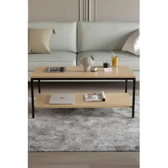 Konferenční stolek ZANRE, černá/dub safírový