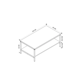 Konferenční stolek ZANRE, černá/lydia