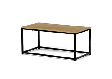 Konferenční stůl DORDORTOR, divoký dub, černý kov