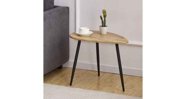 Konferenční stůl KREONE, dub divoký/černá