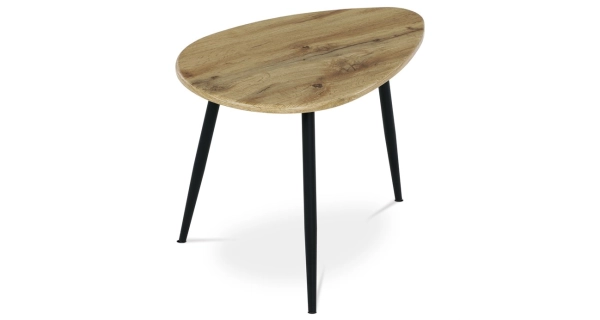 Konferenční stůl KREONE, dub divoký/černá