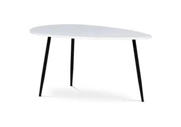 Konferenční stůl YELCARO, bílý/černý