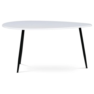 Konferenční stůl YELCARO, bílý/černý